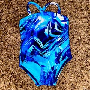 Peyton & Parker Blue Baby Swimsuit 6/9M